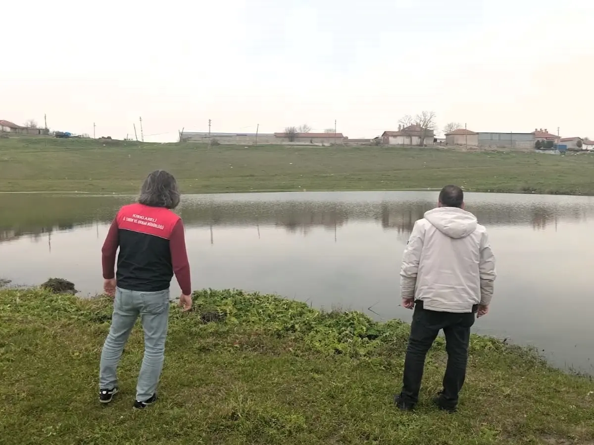 Babaeski'de göletlerde kaçak avcılık denetimi yapıldı