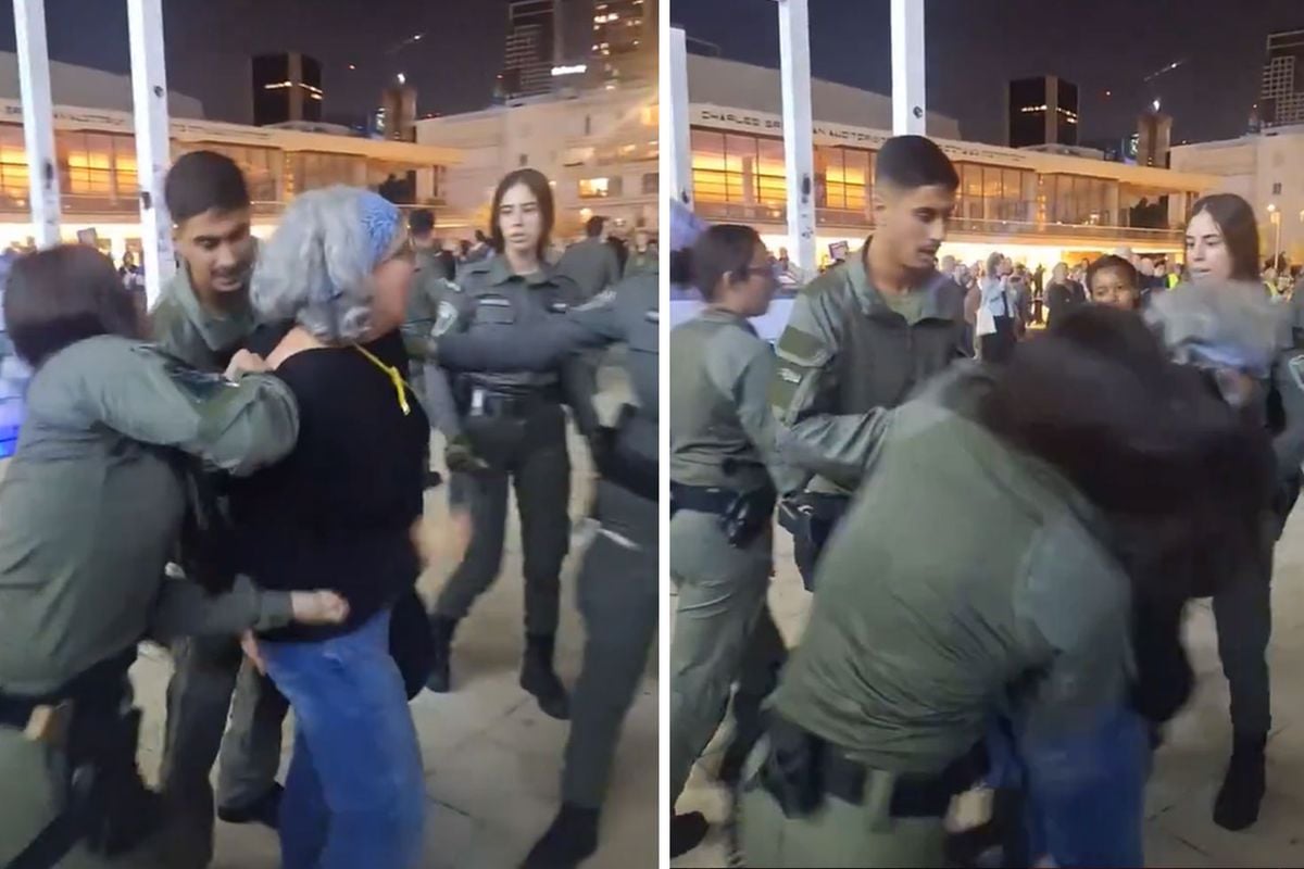 Kendi vatandaşlarına dahi tahammülleri yok! İsrail polisinden yaşlı kadına sert müdahale