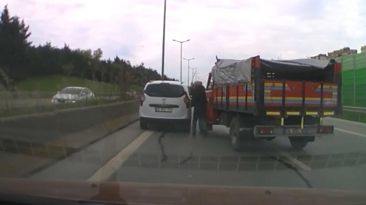 Kartal'da trafikte tartıştığı sürücünün aracına saldıran kamyon şoförüne 180 bin lira ceza