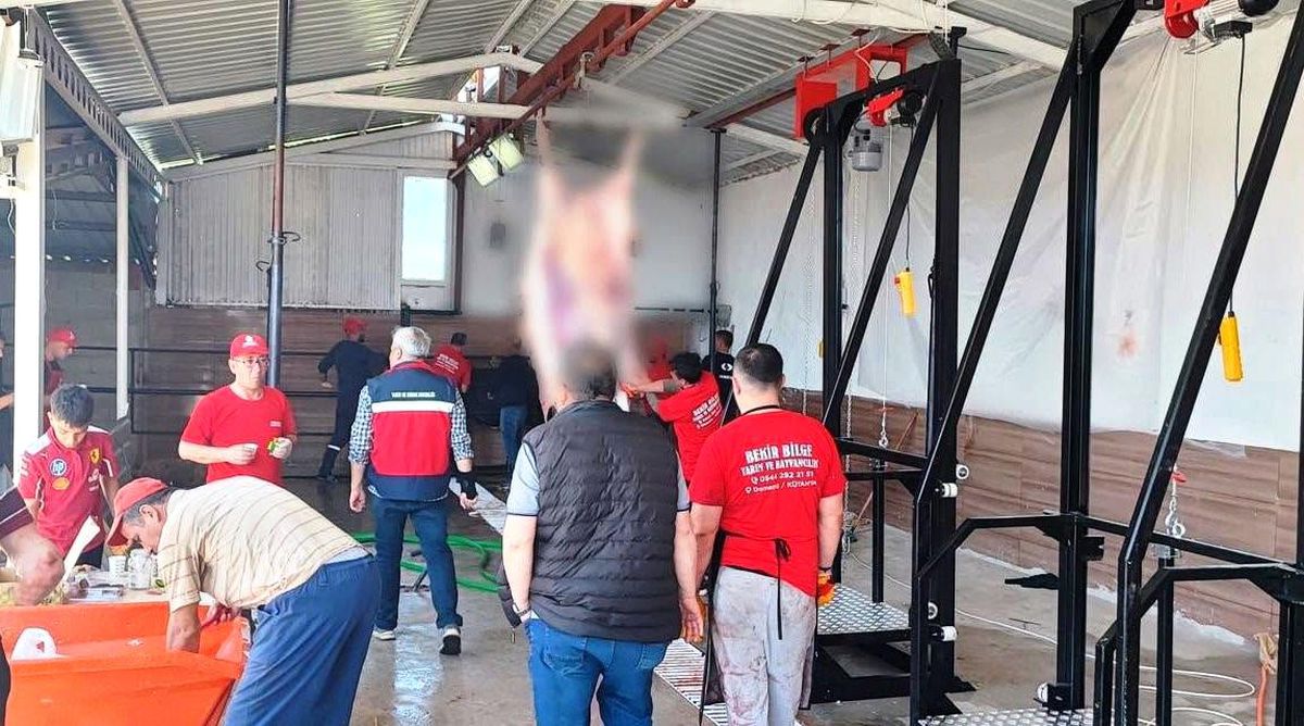 Kütahya'da geçici kurban kesim yerlerine yönelik denetimler sürüyor