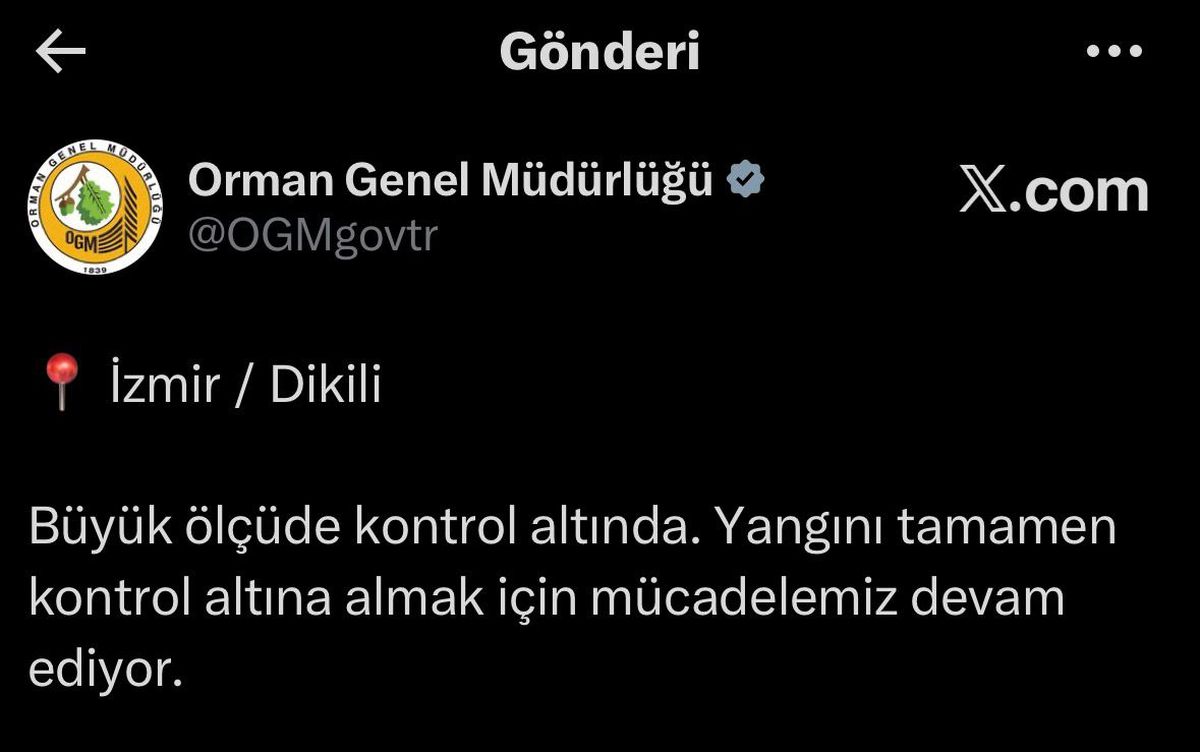 İzmir'de maki yangını
