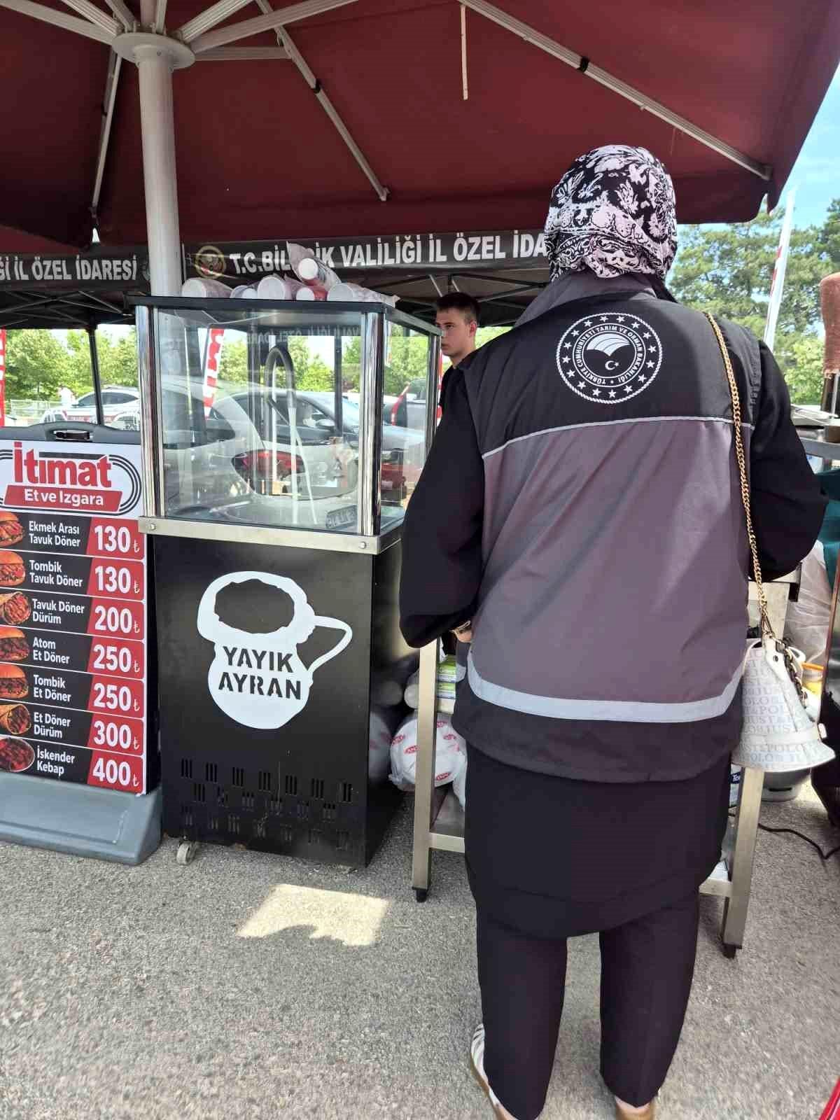 Festival alanındaki işletmelere sıkı gıda denetimi