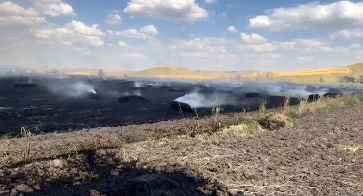 Yozgat'ta örtü yangını tarım arazilerine sıçradı