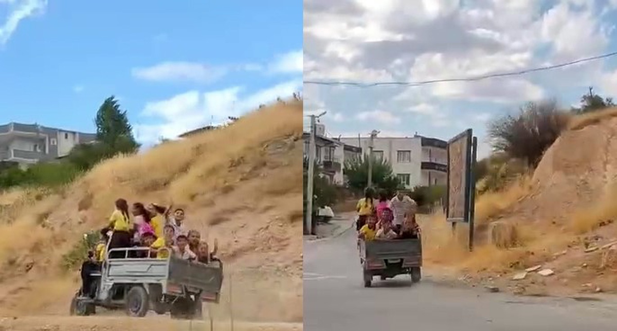 Siirt Baykan'da öğrenciler okula patpat kasasında gidiyor, servis desteği isteniyor