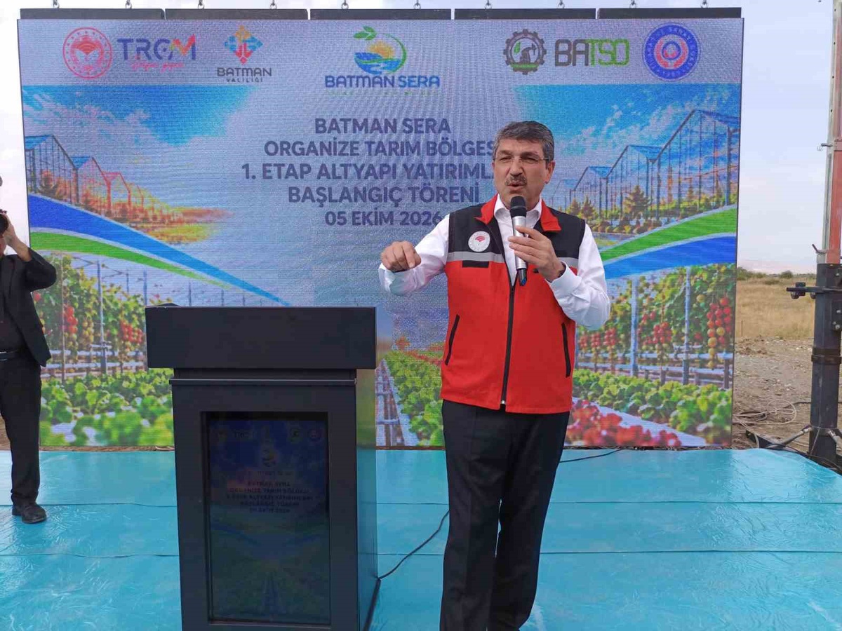 Batman Sera Organize Tarım Bölgesi'nde ilk boru döşendi, Nasıroğlu ihracatı vurguladı